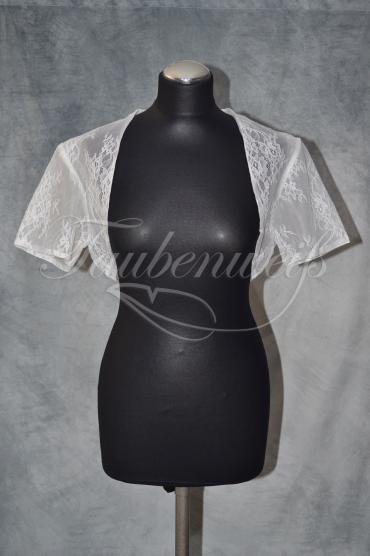 Braut-Bolero J0001 - Braut-Bolero aus Spitze mit Kurzarm Braut-Bolero J0001 - Braut-Bolero aus Spitze mit Kurzarm