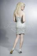 Abendkleid TW0021A - Abendkleid mini bling bling Strass Gllitzer Herzausschnitt 3