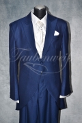Anzug TW0006AN - Bräutigam Gehrock royalblau elfenbein einreihig Mischgewebe Wolle Polyester 1