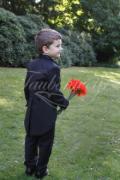 Brautjungen Frack TW0002BJ - Brautjungen Blumenjungen Anzug Frack schwarz rot Jacke Hose Weste Hemd 3