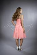 Brautjungfernkleid TWCL04 - Brautjungfernkleid hummer knielang Chiffon Blume trägerlos 3