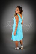 Brautjungfernkleid TWEM02 - Brautjungfernkleid himmelblau Chiffon V-Ausschnitt Träger 3