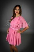 Brautjungfernkleid TWSP02 - Brautjungfernkleid pink mini Glockenärmel Chiffon 2