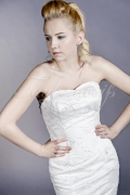 Brautkleid TW0070B - Meerjungfrau Spitze Perlen Pailletten Schleppe Herzausschnitt 2