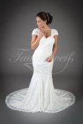 Brautkleid TW0081B - Meerjungfrau Spitze Perlen Schleife tiefer Rücken sexy Boho 1