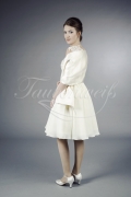 Brautkleid TW0095B - kurz Chiffon Spitze Perlen 50er Jahre Standesamt 3