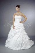 Brautkleid TW0102B - A-Linie Taft Perlen Pailletten Raffungen Glitzer Prinzessin 1