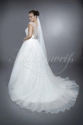 Brautkleid TW0117B - A-Linie Organza Tüll Strass transparenter Rücken 3