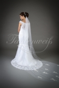 Brautkleid TW0141B - Mermaid Meerjungfrau Spitze Herzausschnitt U-Boot Knöpfe Schleppe 3