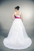 Brautkleid TW0156B - Übergröße Plus XXL Große Größe Satin magenta pink A-Linie 3