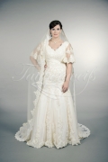 Brautkleid TW0159B - Übergröße Plus XXL Große Größe Spitze Glockenärmel Trompete 1