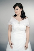 Brautkleid TW0164B - Übergröße Plus XXL Große Größe Organza schlicht A-Linie 2
