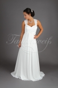 Brautkleid TW0191B - Empire Umstandsbrautkleid Spitze Perlen Schlüsselloch 1