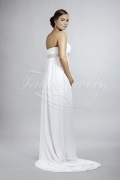 Brautkleid TW0192B - Empire Umstandsbrautkleid Chiffon Strandhochzeit graues Band 3