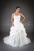 Brautkleid TW0197B - A-Linie Taft Raffungen Spitzenapplikationen Perlen Pailletten 1