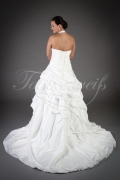 Brautkleid TW0197B - A-Linie Taft Raffungen Spitzenapplikationen Perlen Pailletten 3