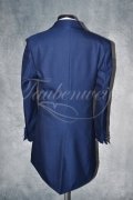 Anzug TW0006AN - Bräutigam Gehrock royalblau elfenbein einreihig Mischgewebe Wolle Polyester 5