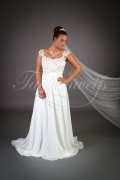 Brautkleid TW0007B - Empire Chiffon Spitze Perlen Tattoospitze Umstandsbrautkleid 1