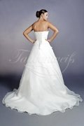 Brautkleid TW0021B - A-Linie Organza Stickereien Perlen Schleppe Schnürung 3