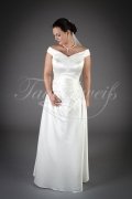 Brautkleid TW0053B - A-Linie schmal schlichte Applikationen Carmen-Ausschnitt 1