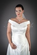 Brautkleid TW0053B - A-Linie schmal schlichte Applikationen Carmen-Ausschnitt 2