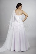 Brautkleid TW0059B - A-Linie Tüll flieder Drapierung Schulterstola Schnürung ohne Schleppe 3