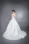 Brautkleid TW0065B - A-Linie lila lavendel Satin Spitze Blumen Halsband schlicht 3