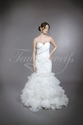 Brautkleid TW0094B - Meerjungfrau Organza Tüll Strass Herzausschnitt 1