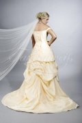 Brautkleid TW0116B - Taft Tüll Drapierungen Raffungen champagner 3