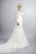 Brautkleid TW0152B - Trompete edle Venedig Spitze Tüll abnehmbare Schleppe 1