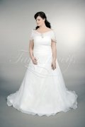 Brautkleid TW0164B - Übergröße Plus XXL Große Größe Organza schlicht A-Linie 1