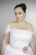 Brautkleid TW0168B - Übergröße Plus XXL Große Größe Spitze Tüll Tee-Länge 2