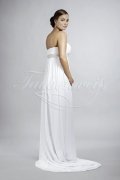 Brautkleid TW0192B - Empire Umstandsbrautkleid Chiffon Strandhochzeit graues Band 3