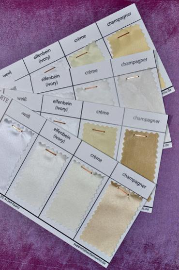 Farbkarte Brautkleider 1