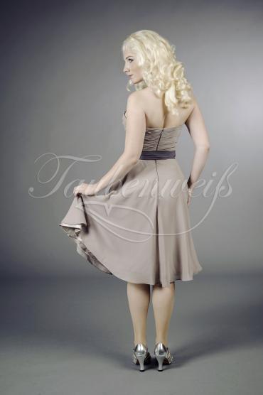 Abendkleid TW0014A - Abendkleid kurz malve Herzausschnitt Taillenband Brautjungfernkleid 3