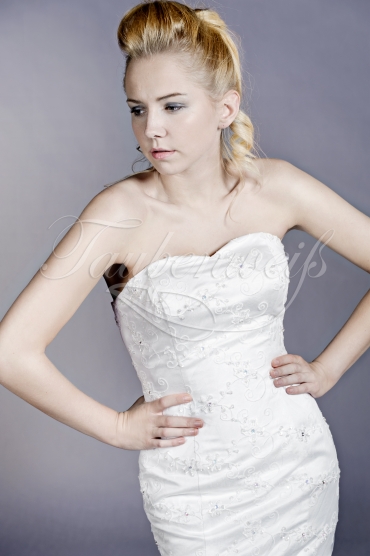 Brautkleid TW0070B - Meerjungfrau Spitze Perlen Pailletten Schleppe Herzausschnitt 2