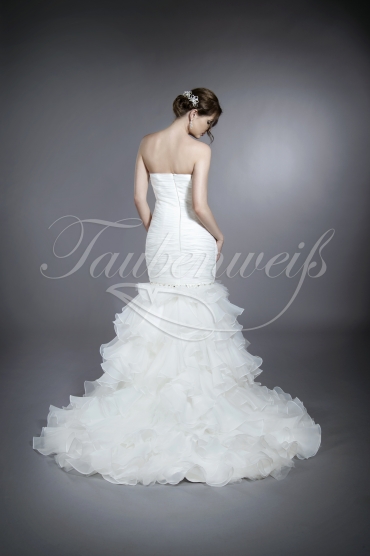 Brautkleid TW0094B - Meerjungfrau Organza Tüll Strass Herzausschnitt 3