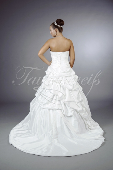 Brautkleid TW0102B - A-Linie Taft Perlen Pailletten Raffungen Glitzer Prinzessin 3
