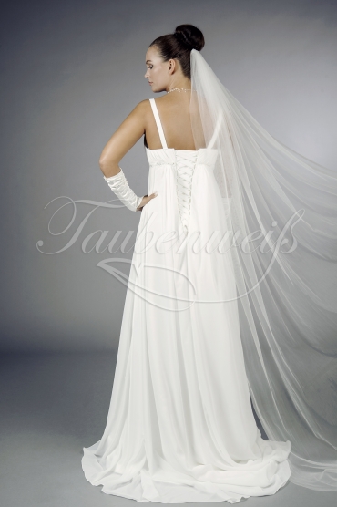 Brautkleid TW0121B - Empire Umstandsbrautkleid Schwangere Chiffon Perlen Träger 3