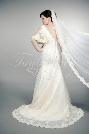 Brautkleid TW0159B - Übergröße Plus XXL Große Größe Spitze Glockenärmel Trompete 3