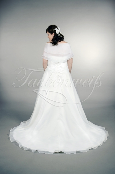 Brautkleid TW0164B - Übergröße Plus XXL Große Größe Organza schlicht A-Linie 3