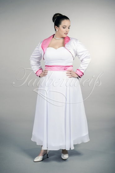 Brautkleid TW0173B - Übergröße Plus XXL Große Größe Chiffon pink Bolero