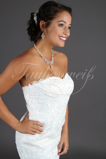 Brautkleid TW0204B - Vokuhila Tüll Spitze Standesamt abnehmbarer Rock 6