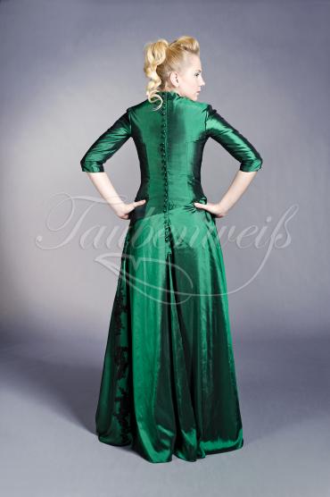 Abendkleid TW0020A - Abendkleid Taft dunkelgrün 3/4-Arm Brautmutter 3