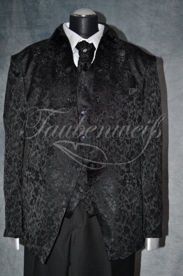 Anzug TW0001AN - Bräutigam schwarz 2reihig Mischgewebe Wolle Polyester