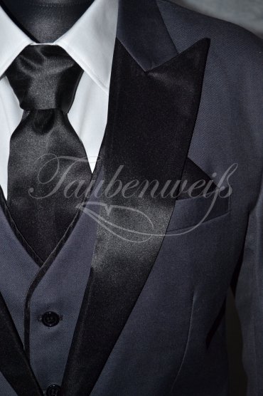 Anzug TW0004AN - Bräutigam dunkelblau einreihig Mischgewebe Wolle Polyester 3