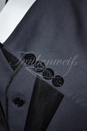 Anzug TW0004AN - Bräutigam dunkelblau einreihig Mischgewebe Wolle Polyester 5