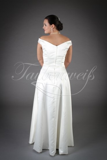 Brautkleid TW0053B - A-Linie schmal schlichte Applikationen Carmen-Ausschnitt 3