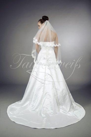 Brautkleid TW0126B - A-Linie Satin Stickerei Perlen Herzausschnitt 3