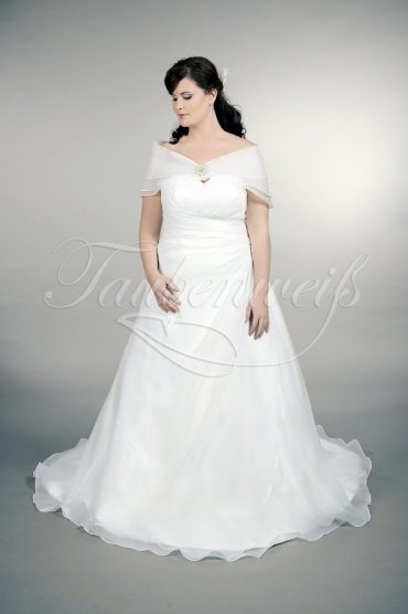 Brautkleid TW0164B - Übergröße Plus XXL Große Größe Organza schlicht A-Linie